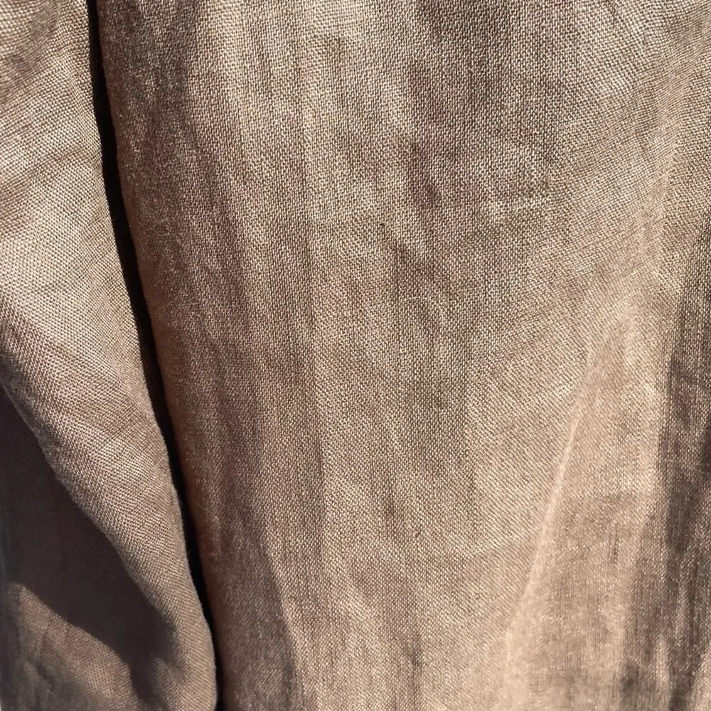 Reformation Autumn Linen Jumpsuit Taupe Biball Open Back